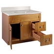 Bowery Hill 37-Inch Solid Wood Vanity with Marble Top in Birch