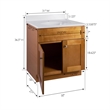Bowery Hill 31-Inch Marble Bathroom Vanity with Single Hole in Birch