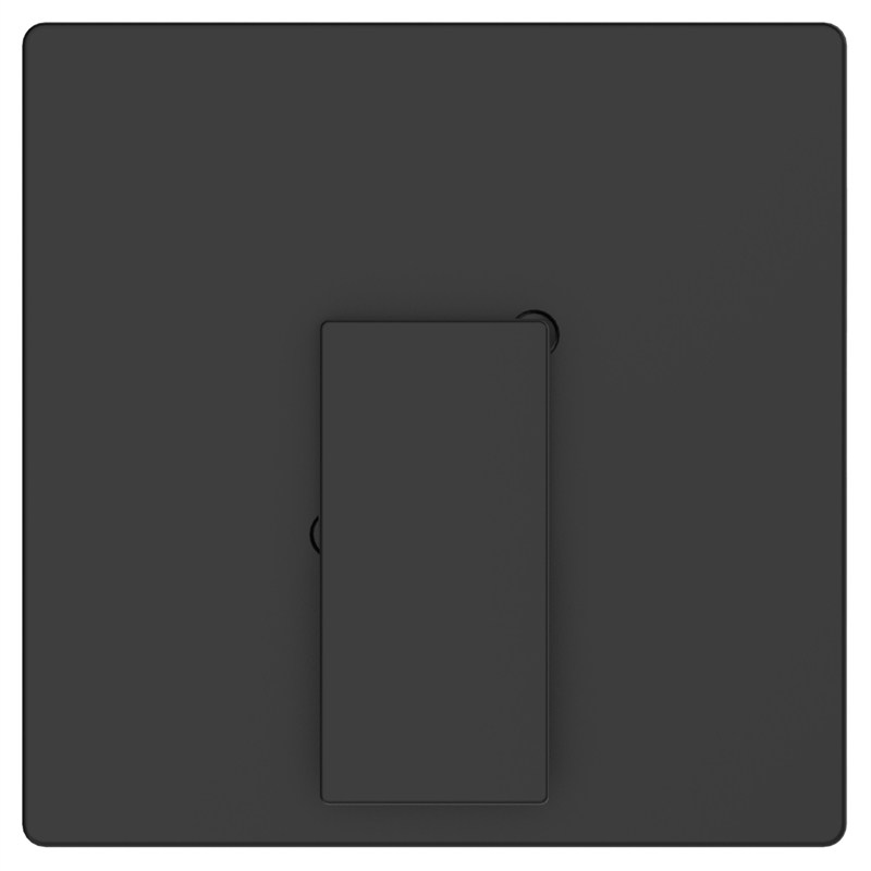 Bowery Hill Single-Handle Brass Valve Trim with Square Plate in Matte Black