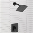 Bowery Hill Single-Handle Brass Valve Trim with Square Plate in Matte Black