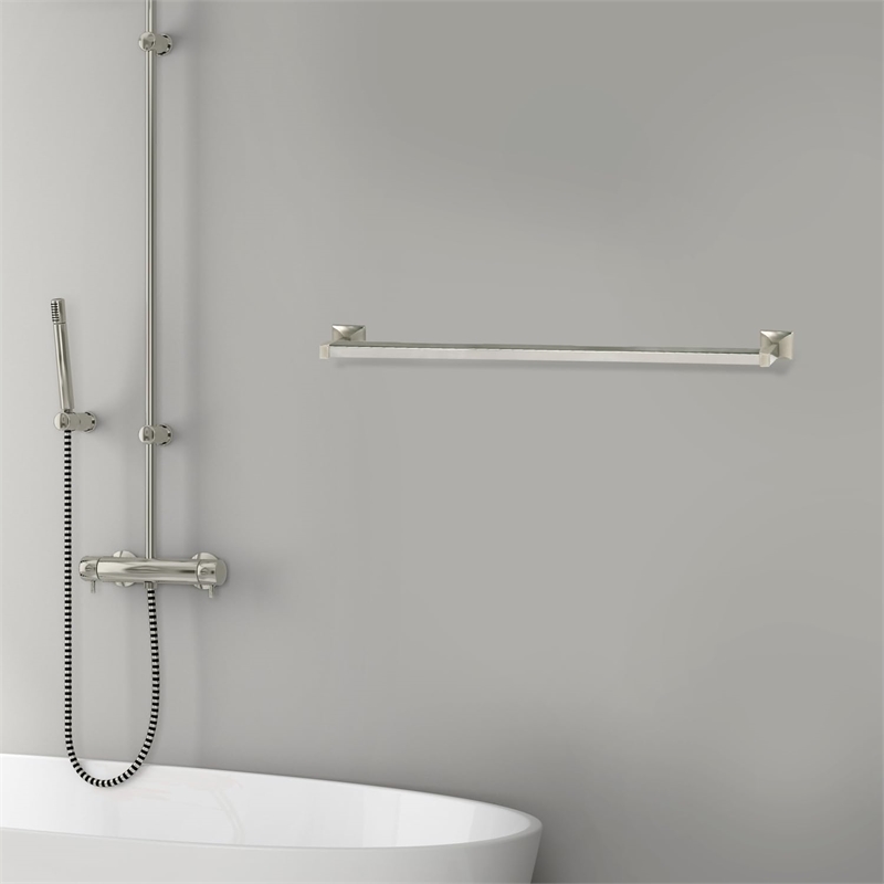 Bowery Hill 30-Inch Traditional Metal Towel Bar in Satin Nickel