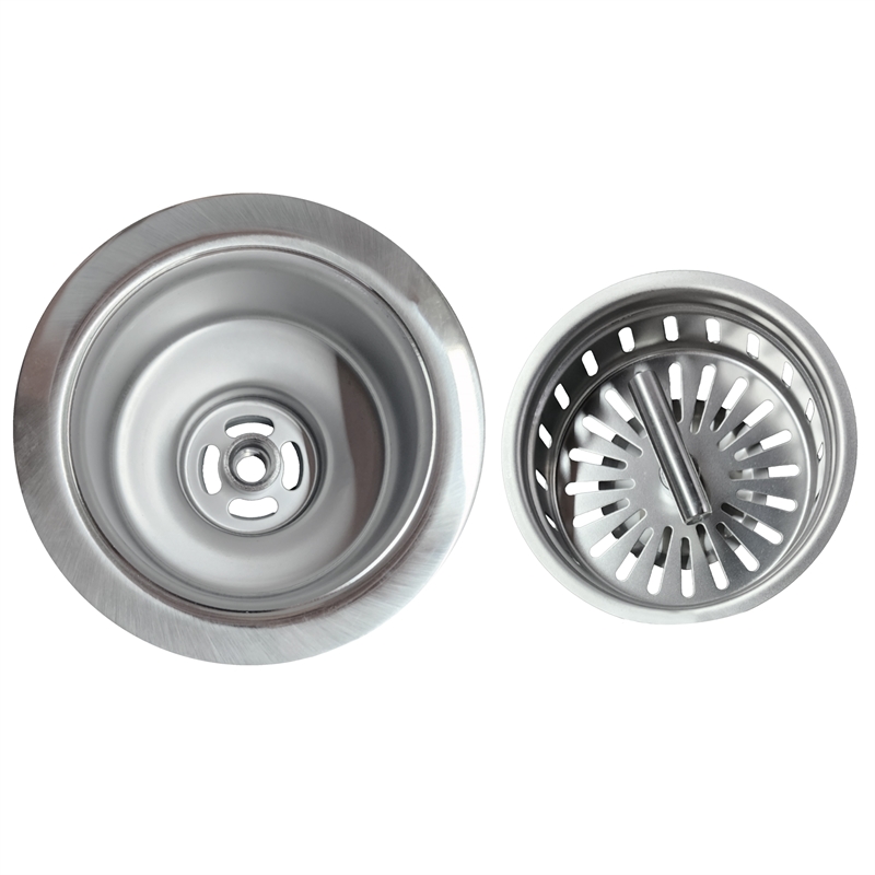 Bowery Hill Kitchen Sink Drain Strainer with T-Handle in Stainless Steel