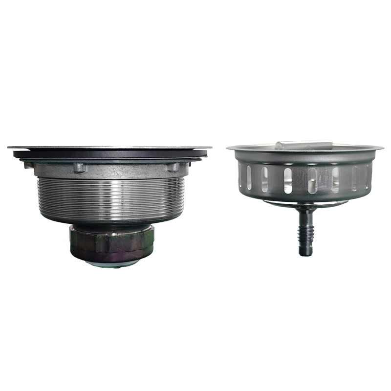 Bowery Hill Kitchen Sink Drain Strainer with T-Handle in Stainless Steel