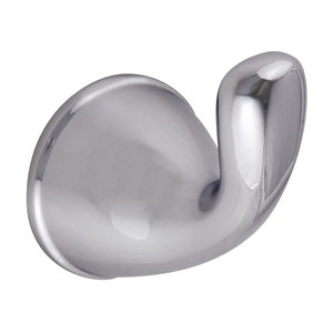 Bowery Hill Traditional Zinc Robe Hook in Polished Silver Chrome