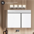 Bowery Hill 4-Light Stainless Steel Vanity Light in Satin Nickel