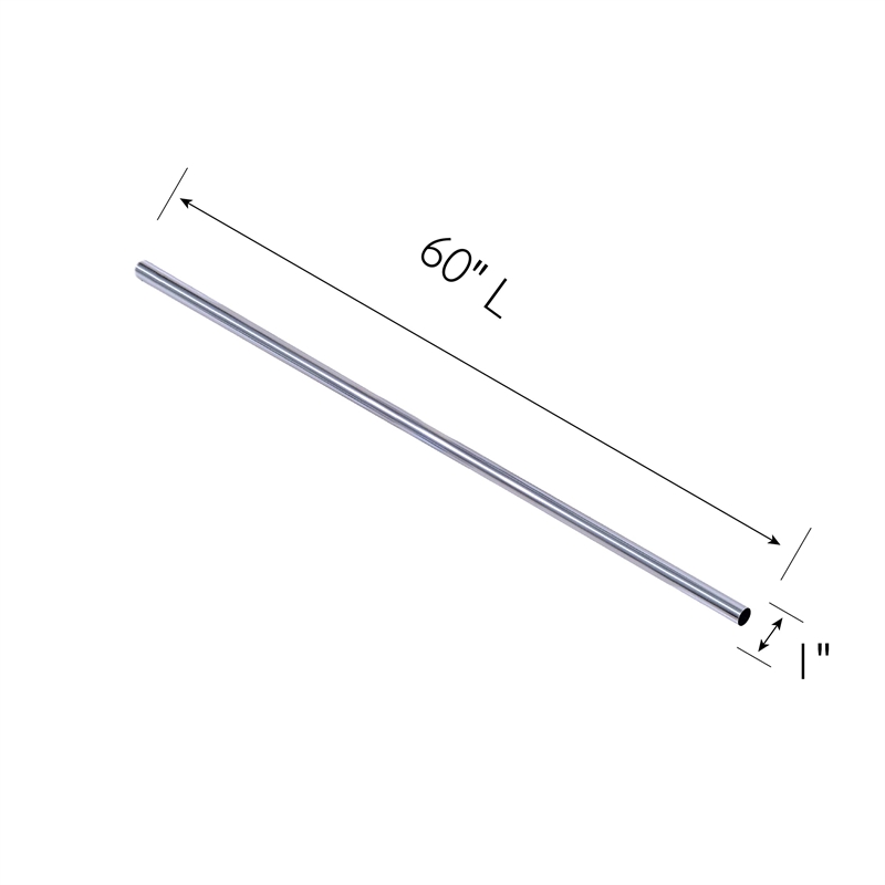 Bowery Hill Steel Shower Rod 60-Inch 5-Pack in Polished Chrome Silver