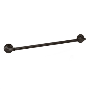 Bowery Hill 24-Inch Wall-Mounted Metal Towel Bar in Satin Black