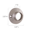 Bowery Hill 1-Inch Shower Rod Steel Mounting Bracket in Satin Nickel 5-Pack