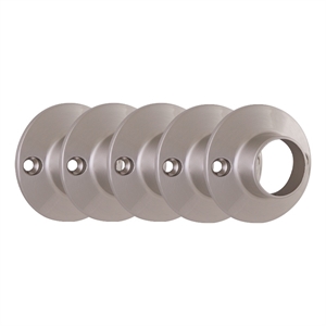 Bowery Hill 1-Inch Shower Rod Steel Mounting Bracket in Satin Nickel 5-Pack