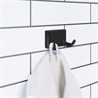 Bowery Hill Aluminum and Zinc Double Robe Metal Hook in Matte Black