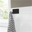 Bowery Hill Aluminum and Zinc Double Robe Metal Hook in Matte Black
