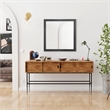 Bowery Hill 30-Inch Square Wood Bathroom Mirror in Matte Black