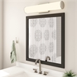 Bowery Hill 30-Inch Square Wood Bathroom Mirror in Matte Black