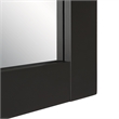 Bowery Hill 30-Inch Square Wood Bathroom Mirror in Matte Black