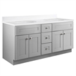Bowery Hill 60-Inch Solid Wood Bathroom Vanity in Sherwin Williams Gray