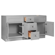 Bowery Hill 60-Inch Solid Wood Bathroom Vanity in Sherwin Williams Gray
