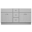 Bowery Hill 60-Inch Solid Wood Bathroom Vanity in Sherwin Williams Gray