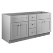Bowery Hill 60-Inch Solid Wood Bathroom Vanity in Sherwin Williams Gray