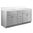 Bowery Hill 60-Inch Solid Wood Bathroom Vanity in Sherwin Williams Gray