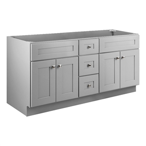 Bowery Hill 60-Inch Solid Wood Bathroom Vanity in Sherwin Williams Gray