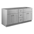 Bowery Hill 60-Inch Solid Wood Bathroom Vanity in Sherwin Williams Gray