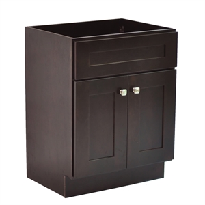 Bowery Hill 24-Inch Solid Wood Vanity without Top in Espresso
