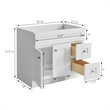 Bowery Hill 36-Inch Wood Bathroom Vanity in Sherwin Williams White
