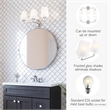Bowery Hill 3-Light Stainless Steel Vanity Light in Satin Nickel