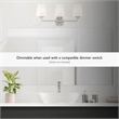 Bowery Hill 3-Light Stainless Steel Vanity Light in Satin Nickel