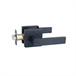 Bowery Hill 2-Way Adjustable Metal Entry Door Lever in Matte Black
