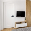 Bowery Hill 2-Way Adjustable Metal Entry Door Lever in Matte Black
