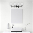 Bowery Hill 4-Light Stainless Steel Vanity Light in Matte Black