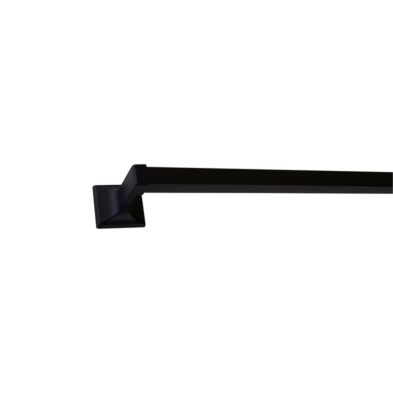 Bowery Hill 24-Inch Traditional Metal Towel Bar in Matte Black