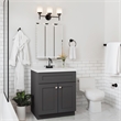 Bowery Hill 30-Inch Wood Vanity Without Top in Urbane Bronze