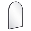 Bowery Hill Arched Wall Mirror with Black Frame 36x24 Inch 2-Pack