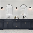 Bowery Hill Arched Wall Mirror with Black Frame 36x24 Inch 2-Pack