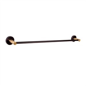 Bowery Hill 24 Inch Brass Bathroom Towel Bar in Matte Black and Gold