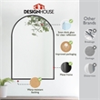Bowery Hill Arched Decorative Wall Mirror with Black Metal Frame 30