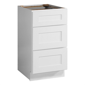Bowery Hill Ready to Assemble Wood Drawer Base Cabinet in White