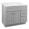 Bowery Hill 37-Inch Vanity in Gray with Modern Sink Top Fully Assembled