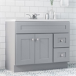 Bowery Hill 37-Inch Vanity in Gray with Modern Sink Top Fully Assembled