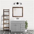 Bowery Hill 37-Inch Vanity in Gray with Modern Sink Top Fully Assembled