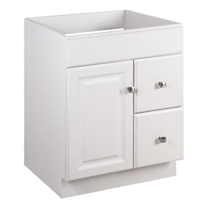 Bowery Hill 24-Inch 1-Door Unassembled Wood Vanity Without Top in White