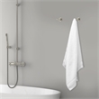 Bowery Hill Modern Metal Double Robe Hook in Satin Nickel Silver