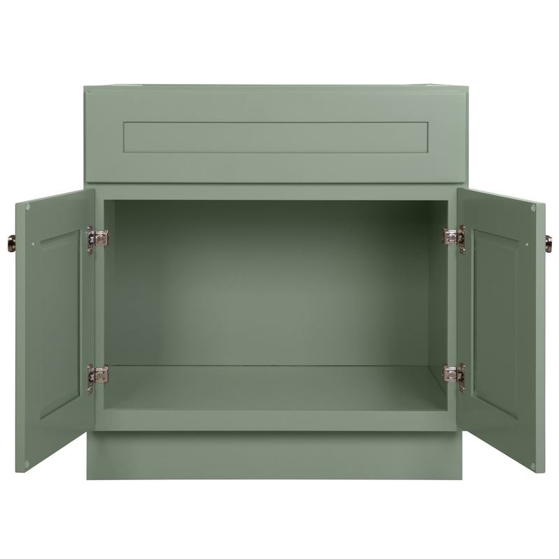Bowery Hill Vanity Without Top in Evergreen Fog Fully Assembled 30
