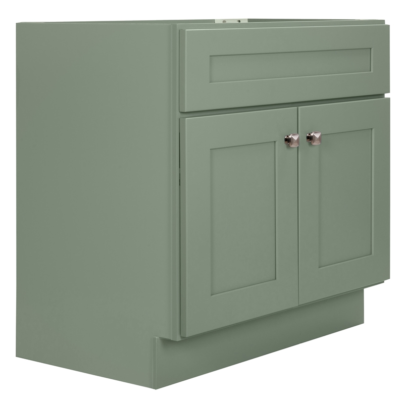 Bowery Hill Vanity Without Top in Evergreen Fog Fully Assembled 30