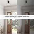 Bowery Hill Schoolhouse Semi Flush Mount Metal Ceiling Light in Matte Black