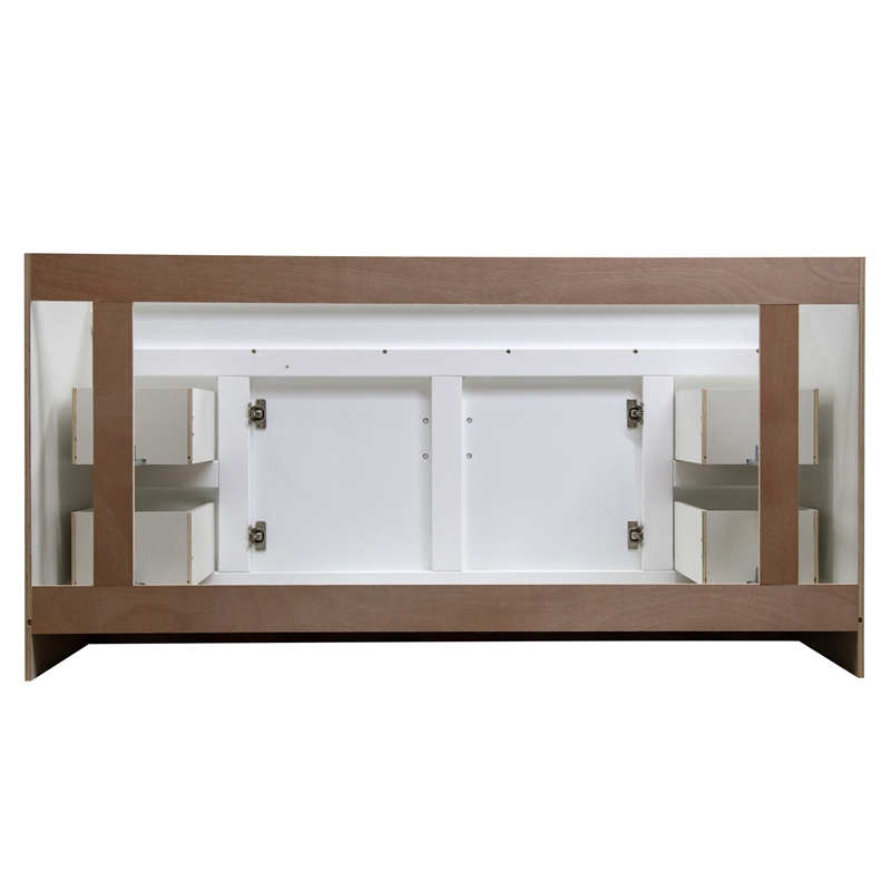 Bowery Hill 61-Inch Vanity with White Cultured Marble Top Fully Assembled