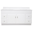 Bowery Hill 61-Inch Vanity with White Cultured Marble Top Fully Assembled
