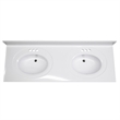 Bowery Hill 61-Inch Vanity with White Cultured Marble Top Fully Assembled